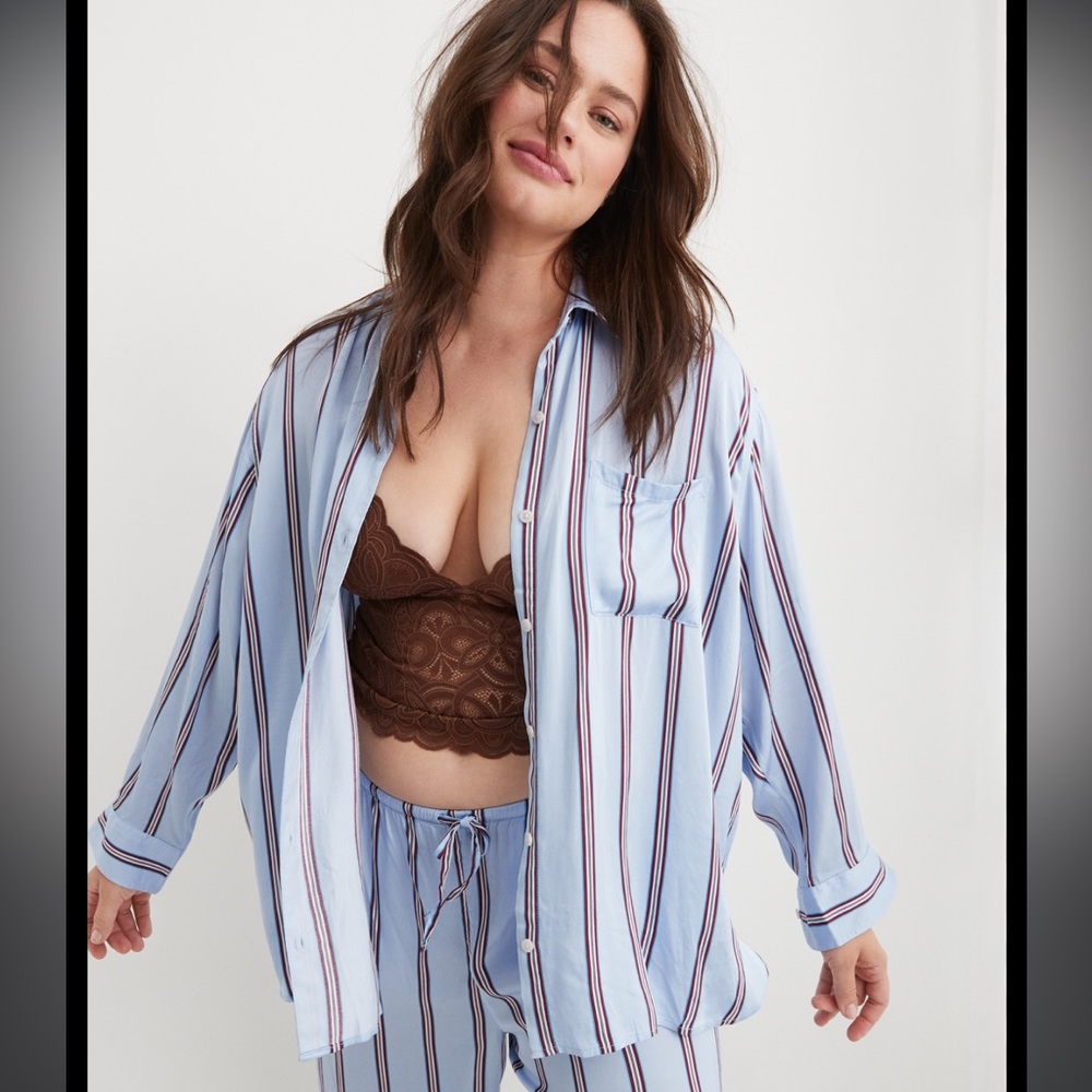 Aerie Pj to Party satin pj top